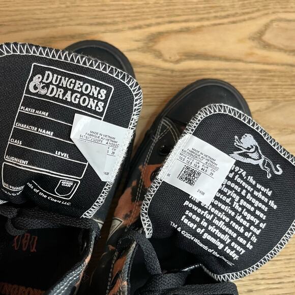 NWOT Converse Dungeons & Dragons Custom Chuck Taylor High Top Sneaker Men’s 10.5 - Picture 9 of 10
